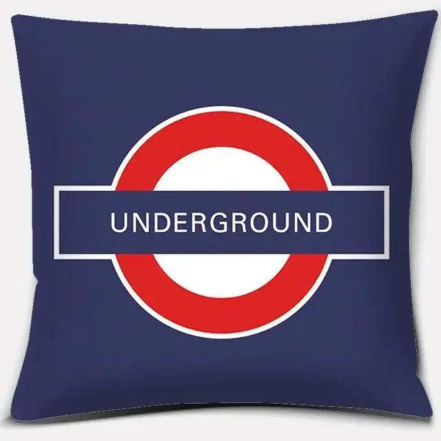Home Decor LOVE England Series Printed Square Polyester Pillowcase Cushion Cover Bedroom Living Room Ornament Funda De Almohada