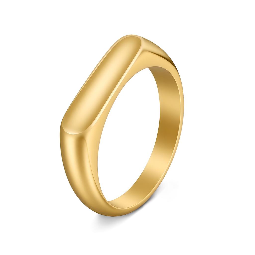 Cross New Women's 4MM Wide Plain Titanium Steel Ring in Cold Style Niche Jewelry