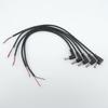 15pcs 0.3m MALE 3.5mm x 1.35mm RIGHT ANGLE STRAIGHT 26awg 90° DC Plug power supply connector cable Cord Tinned Ends DIY REPAIR