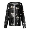 Giacca da lavoro casual da donna alla moda a maniche lunghe con colletto alla coreana monopetto stampa San Valentino Top