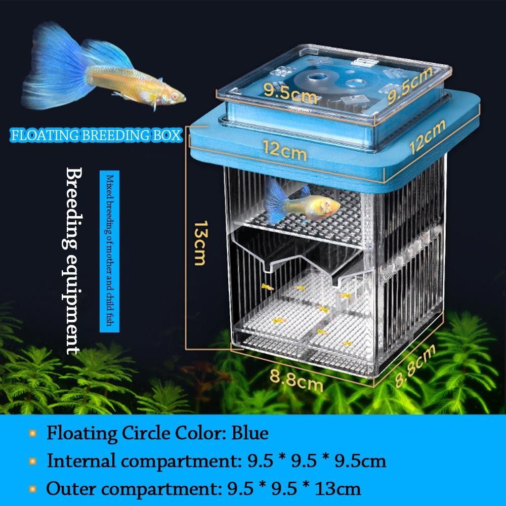 Transparent Fish Breeder Box Clear Frame Floating Hatching Box Aquarium Hatchery Accessory