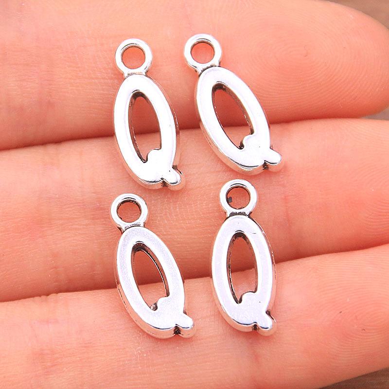 Zinc Alloy Alphabet Charms: 2 Colors, 26 Letter Pendants for Jewelry, Handbag, and Mobile Phone Accessories