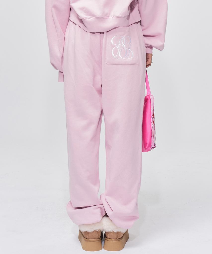 Romantics Logo Embroidered Pocket Signature Fit Jogger Pants Pink
