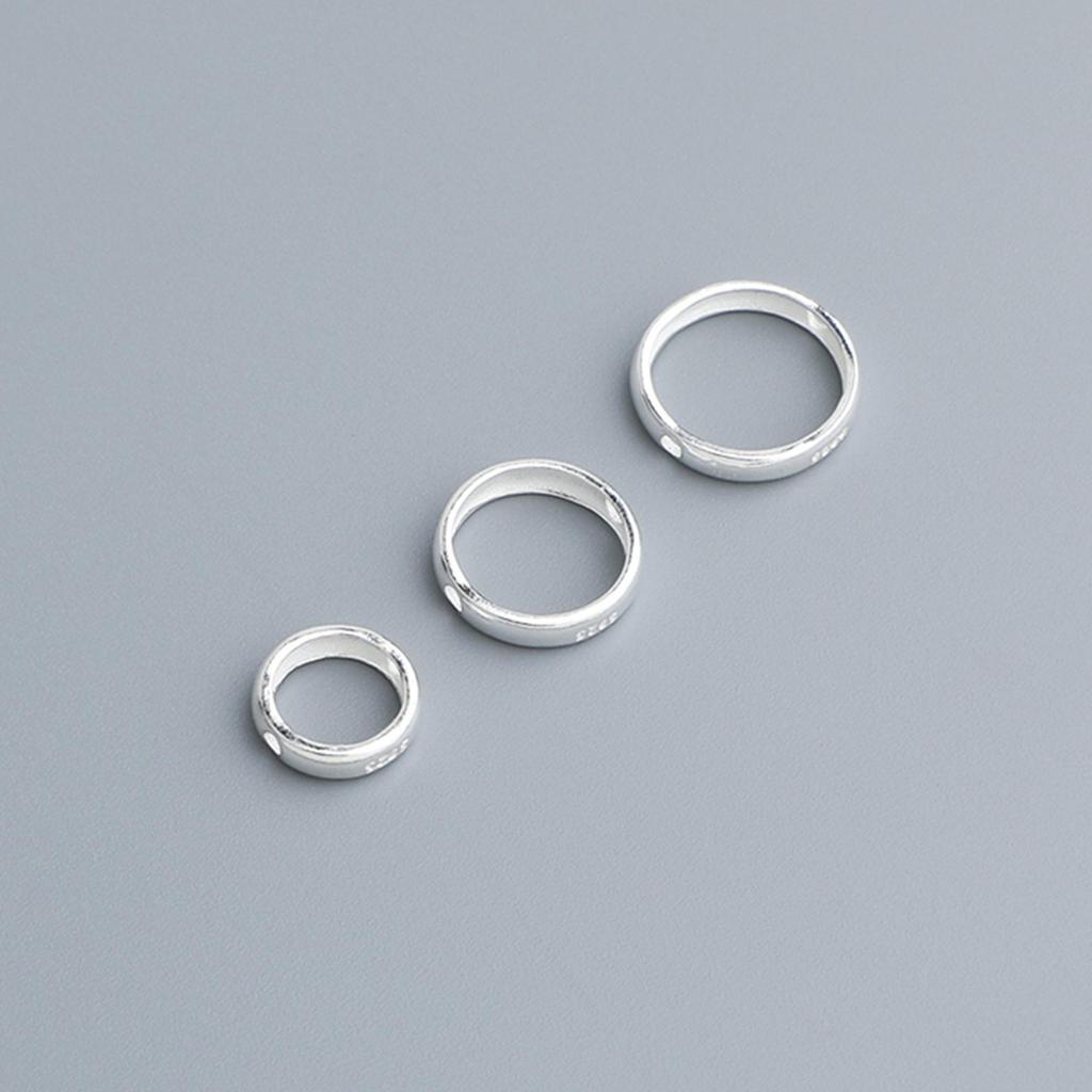 S925 Sterling Silver Hollow Bead Frame for DIY Crystal Bracelets and Beaded Accessories