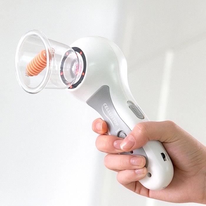 Appareil anti-cellulite de vacuothérapie - CELLUSTOP - USB - Blanc - Adulte - Femme