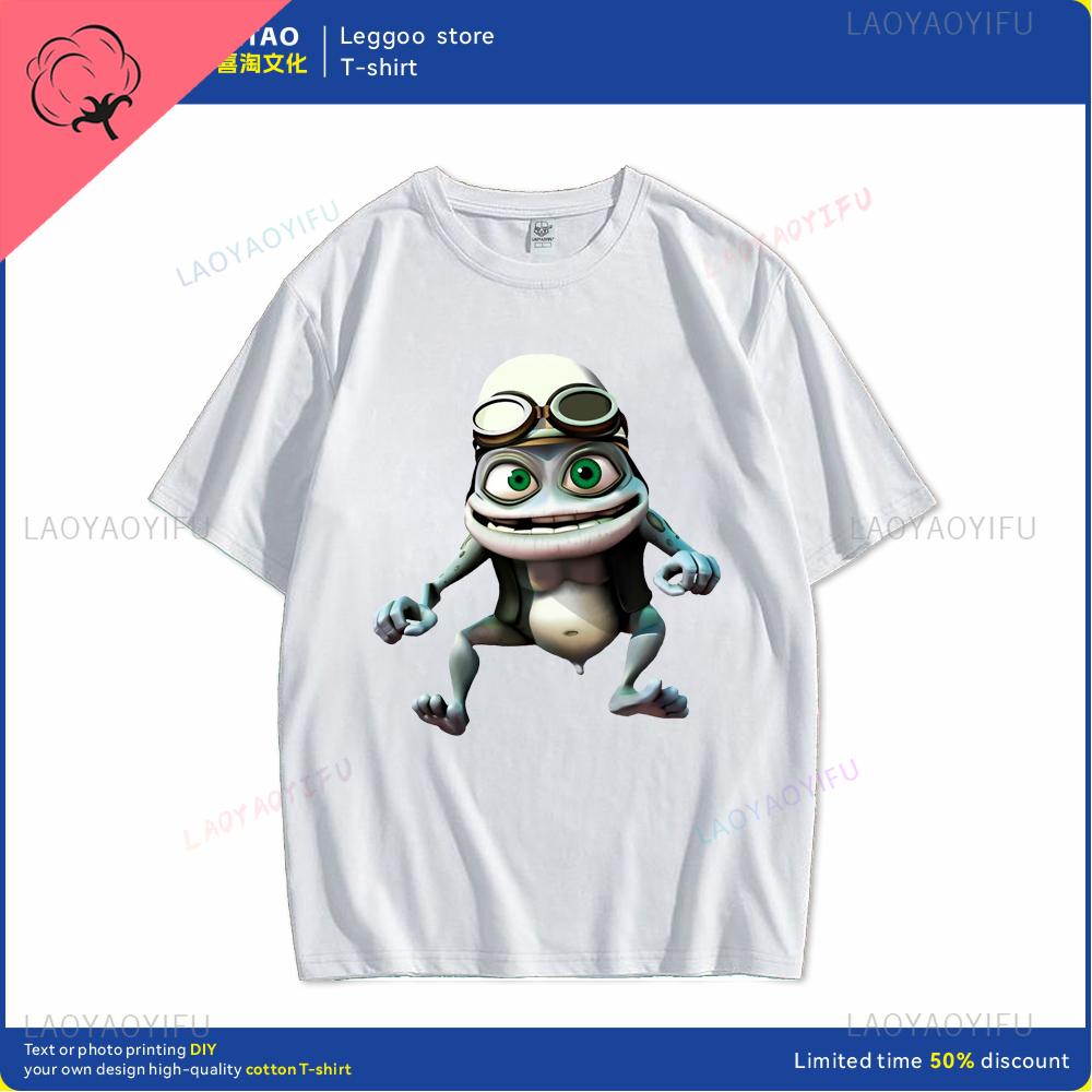 Crazy Frog T Shirt Crazy Frog TShirt Cotton Graphic Tee Shirt Short Sleeves Casual Men Cute Tshirt Hip Hop Harajuku Streetwear