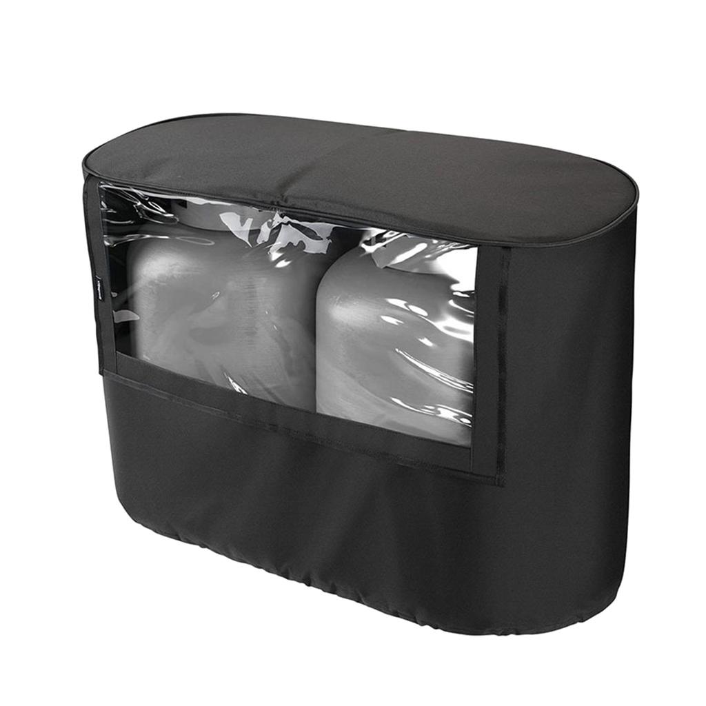 Huse de schimb cu propan pentru remorcă RVs Huse impermeabile pentru 20LB/30LB DualPropane pentru remorcă negru