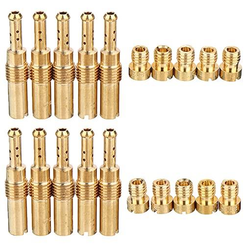 

Главный жиклер № 100–140 Жиклер пилота № 32–55 Всего в наборе 20 шт. Настройка карбюратора Пилот карбюратора мотоцикла Латунный жиклер Детали карбюратора Широкая совместимость