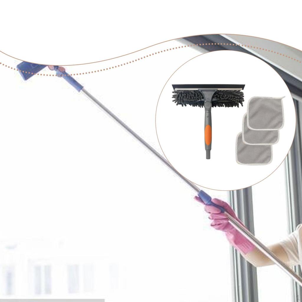 Window Cleaner Tool 2 In 1 Convenient Multifunctional Household Durability Supplies with 3 Cloth