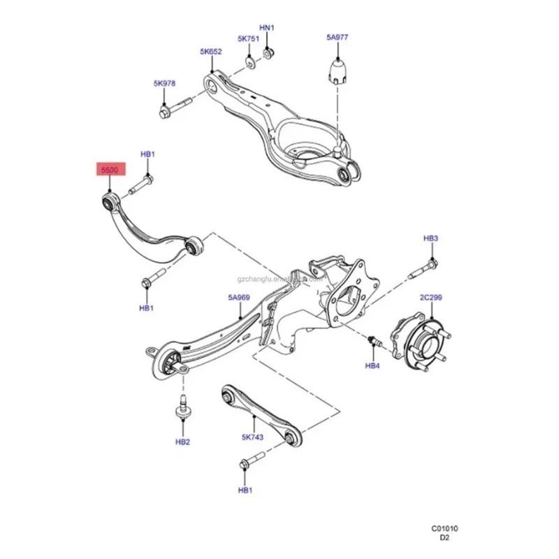 Rear Upper Camber Control Arm Suspension Compatible for Ford Focus BV615500APB AV615500AC 1683463 1686184