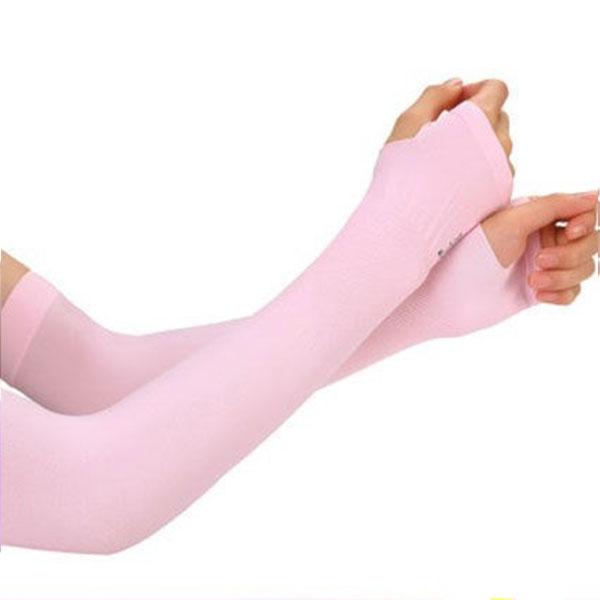 Couvre-bras de Protection solaire en soie glacée, 1 paire, couvre-coude unisexe, cyclisme en plein air, course à pied, pêche, conduite, manches de bras Anti-UV fraîches