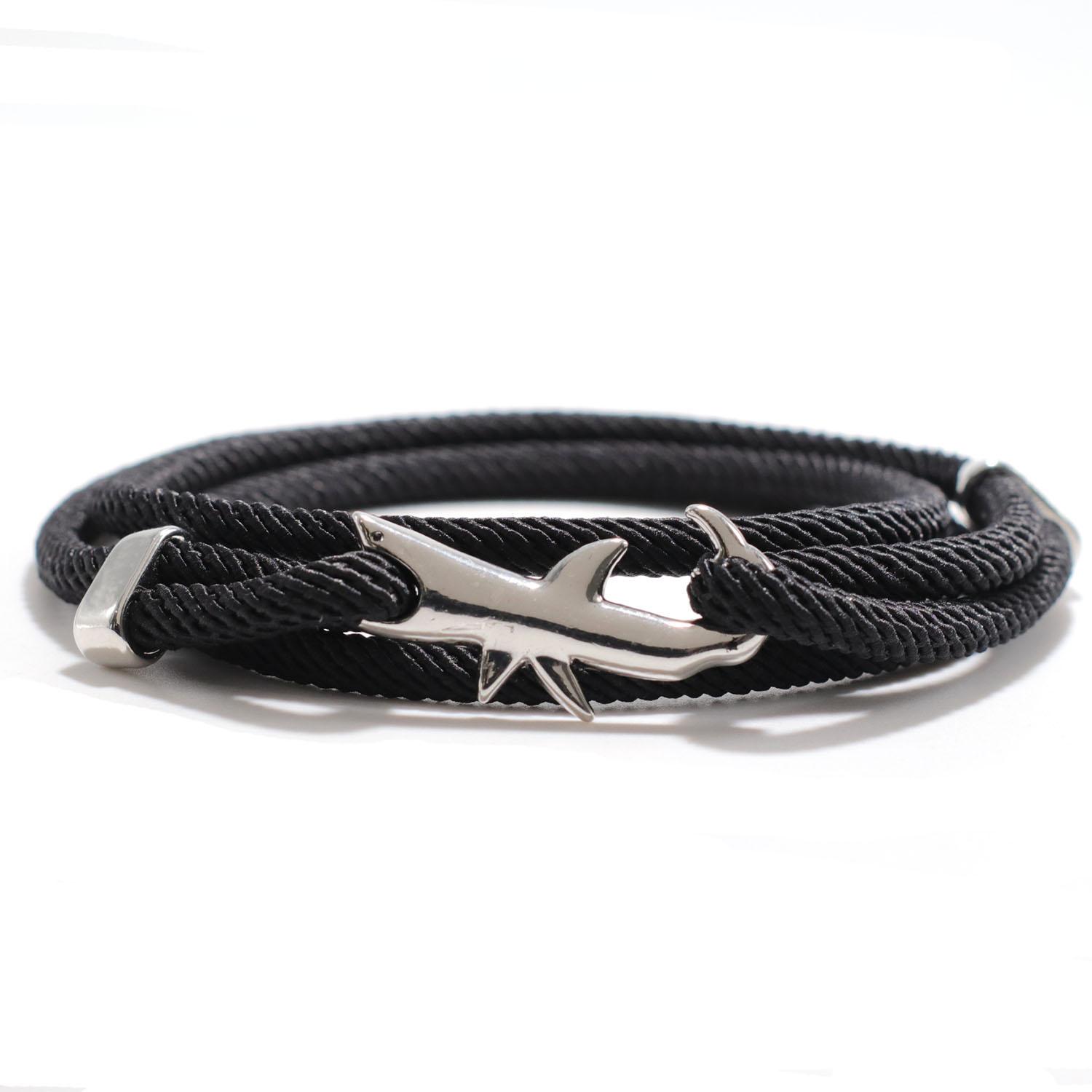 

Sea Animal Shark Bracelet Men Women Multilayer Adjustable Survival Braclet Beach Jewelry Gift For Lover Good Luck Red Braslet