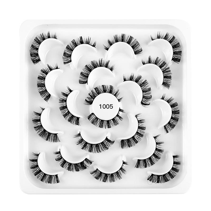 Dd Chemical Fiber Curled False Eyelashes 10 Pairs Of Thick Natural Grafted Eyelashes