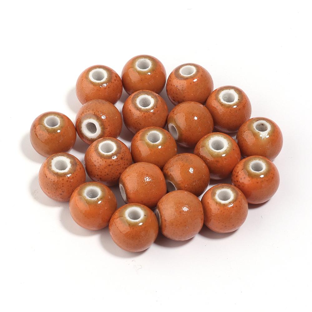 20pcs 10mm Round Ceramic Beads Colorful Spotted Porcelain Loose Spacer Bead For DIY Jewelry Making Necklace Bracelet Accessories