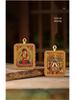 Retro Gilded Double-Sided Pendant: Fifth Lord and Eight Great Guardian Deities