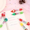 36PCS Mini 4Color Ballpoint Pen Gifts Christmas Elk Santa Snowman Pen Xmas Christmas Party New Year Guest Gifts Bag Fillers Student Prize Gift Writing