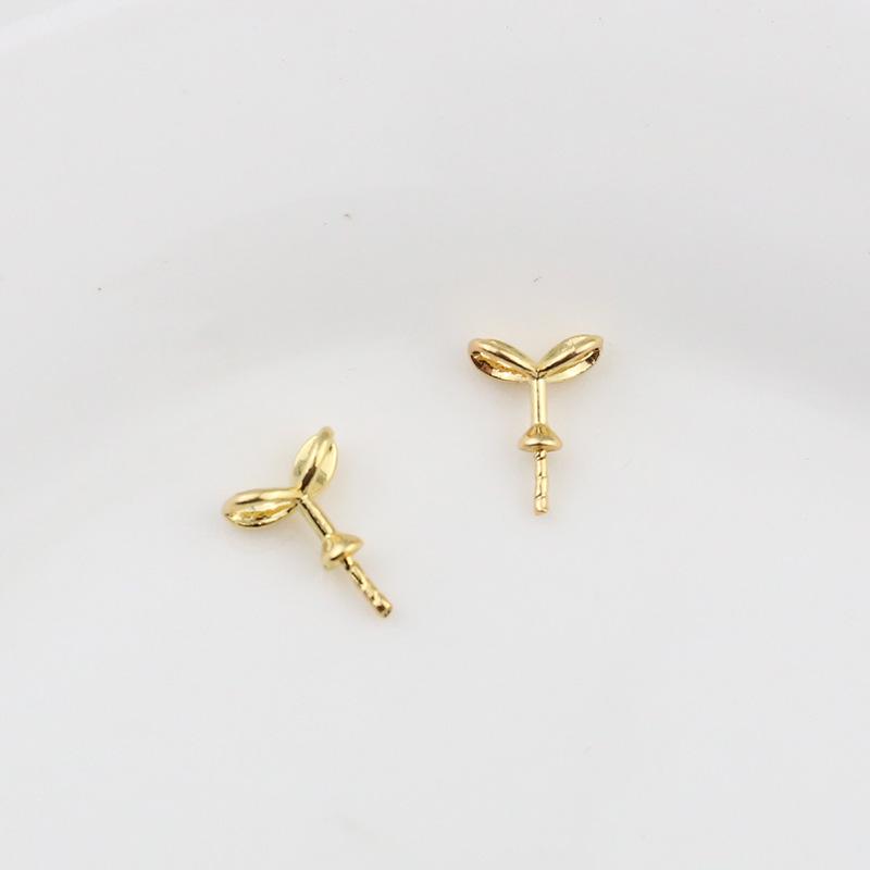 18k Copper Crown Mermaid Tail Earrings with Zircon, Small Wings, and Pearl Pendant