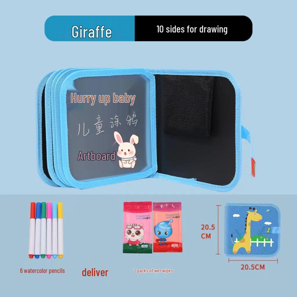 Portable Children's Drawing and Coloring Board - Reusable, Erasable, and Compact Toy for Kids