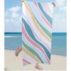 Vibrant Abstract Line Beach Towel, Large Microfiber Sand Free Quick Dry Towel for Summer Vacation Towels Bathroom Hand Towel