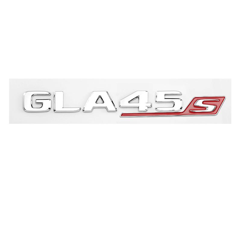 3d ABS Chrome GLA35s GLA45s Logo Letters Car Trunk Emblem Badge Sticker For Mercedes Benz GLA45 AMG W156 X156 H547 Accessories RX7