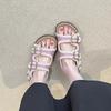 Soft Leather Version~ Thick-soled Belt Buckle Casual Open-toed Sandals, and Retro One-pedal Beach Shoes.