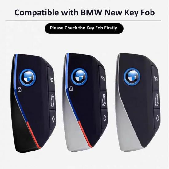 IUIU Key Fob Cover Clear, Compatible with BMW  2024 New 5/7 Series 740i 760i X1 X5 X6 X7 XM IX IX3 I5 I7, Soft TPU Key Fob Case Protector