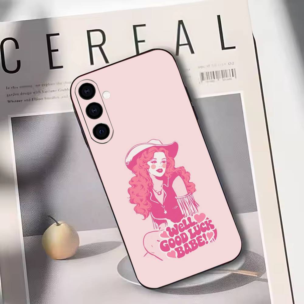 Vintage Pop Star Phone Case For Samsung Galaxy A73,A72,A71,A70,A53,A52,A51,Soft Silicone Black Cover