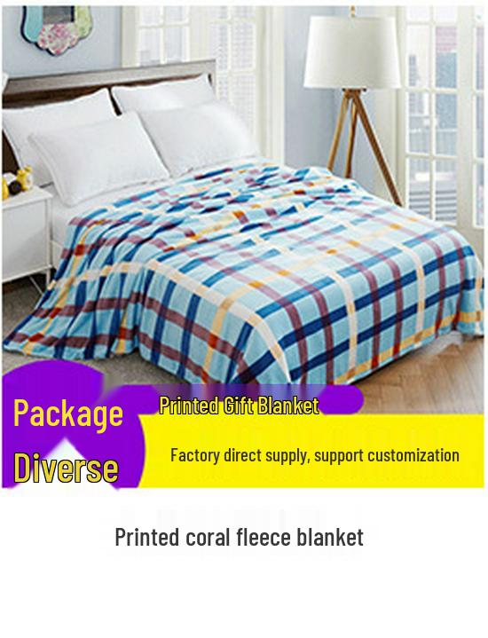 Pogrubiony koc Raschel - Super miękki dwuwarstwowy koc zimowy na prezent