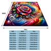Multicolor Floral & Musical Notes Design Flannel Fluffy Throw Camping Blankets for Children Sofa Throw Thin Blanket Fashion Gift