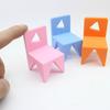 Plastic Miniature Furniture Mini Dining Table Chairs Model  Doll Accessories Toys