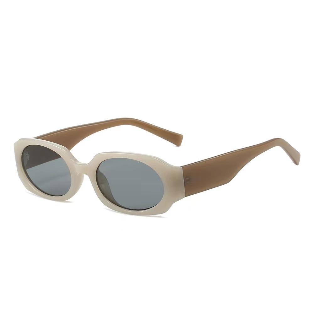 European American Style Oval Sun Glasses Anti Glare UV Protection for Women Men Hiking Travelling Fashion Sunglass