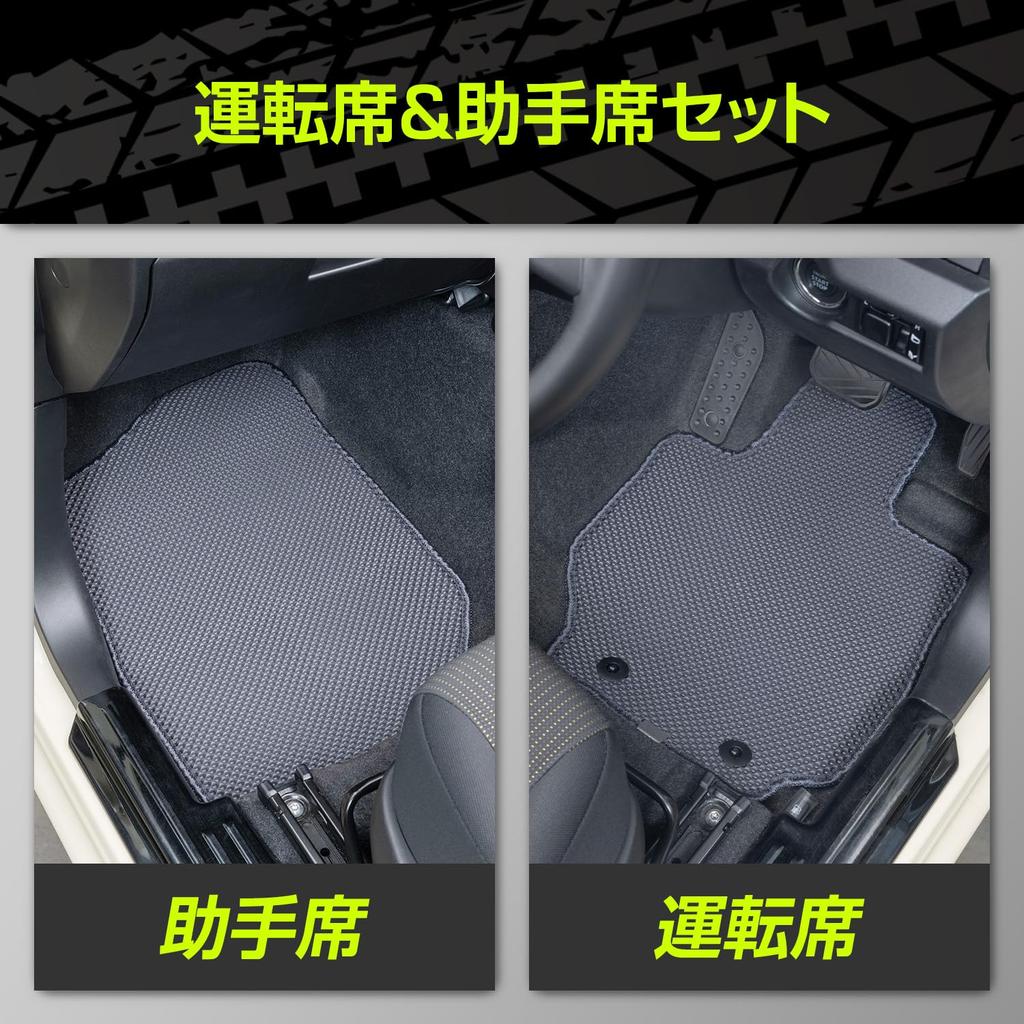 SEIWA 3D Honeycomb Floor Mats for Suzuki Jimny Sierra IMP368 Premium Driver and Passenger Seat Repels and Easy to Custom Design for Front and Rear PVC