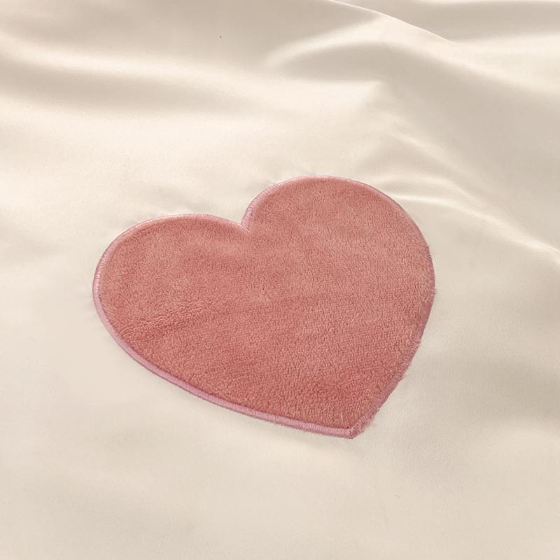 Ins Love Heart Bedding Set Princess Duvet Cover Sheets With Bedspread Single Twin Full Queen Double Size Bedroom Decor For Home
