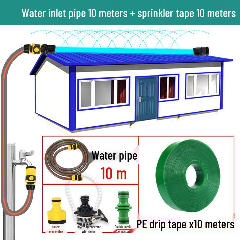 Tin Shed Cooling Spray System: Colored Steel, Automatic Roof Sprinkler, Heat Dissipation, Atomization.