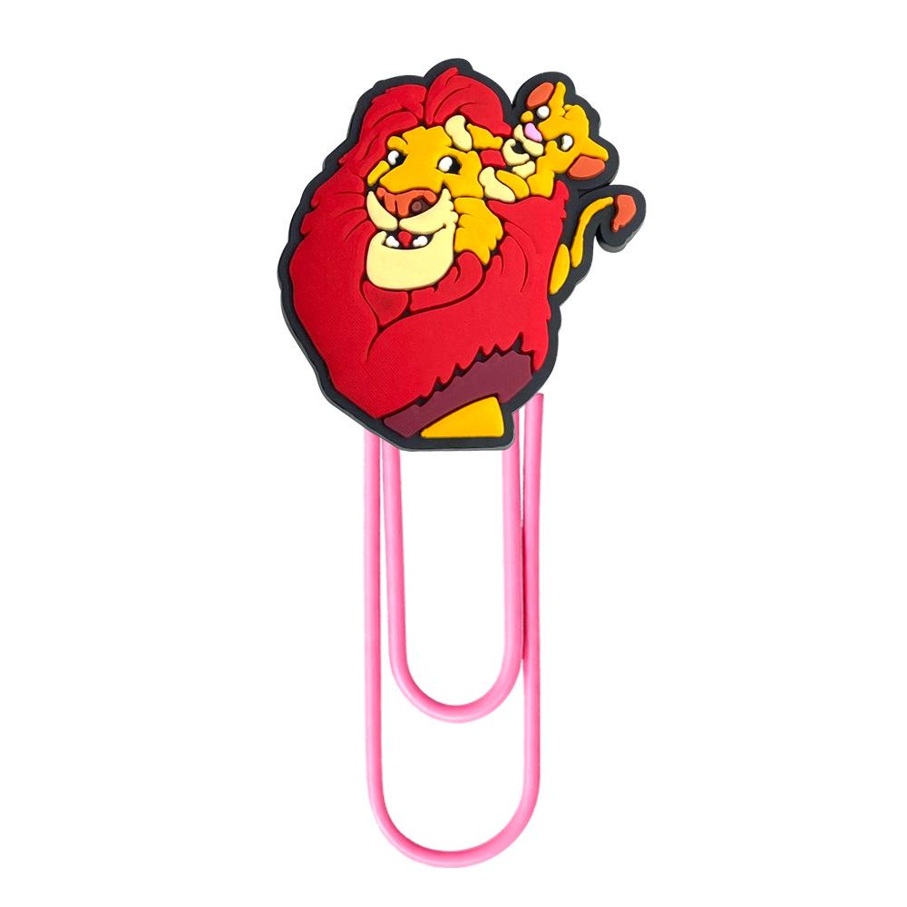 Colorful Lion King Cartoon Paperclip Bookmark for DIY & Office