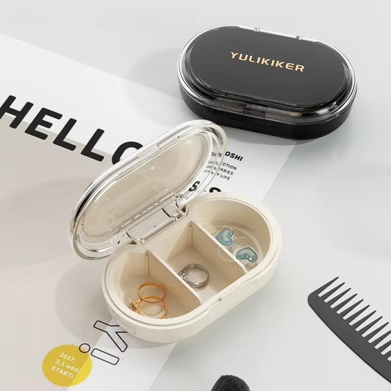 Multifunktionell Bärbar Medicinlåda Fuktsäker Rese Tre Fack Förvaring Medicin Bärbar Medicinförvaringslåda