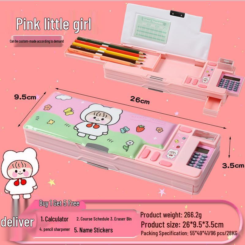 Multi-functional Cartoon Pencil Case - Large Capacity Stationery Organizer