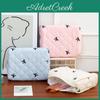 Cute Floral Cosmetic Organizer With Quilted Polyester Material For Travel And Home Use