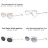 Vintage Metal Oval Sunglasses With Uv400 Protection For Fashionable Men And Women