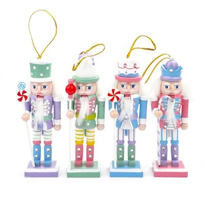 Christmas Nutcrackers Ornaments Set Wooden Nutcracker Christmas Decorations Soldier Standing Decorations for Table