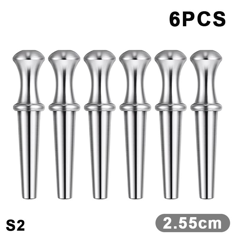 

6pcs Metal Cribbage Pegs Muti-sizes Tapered Game Pins For Cribbage Traditional Board Game Replacement Pegs