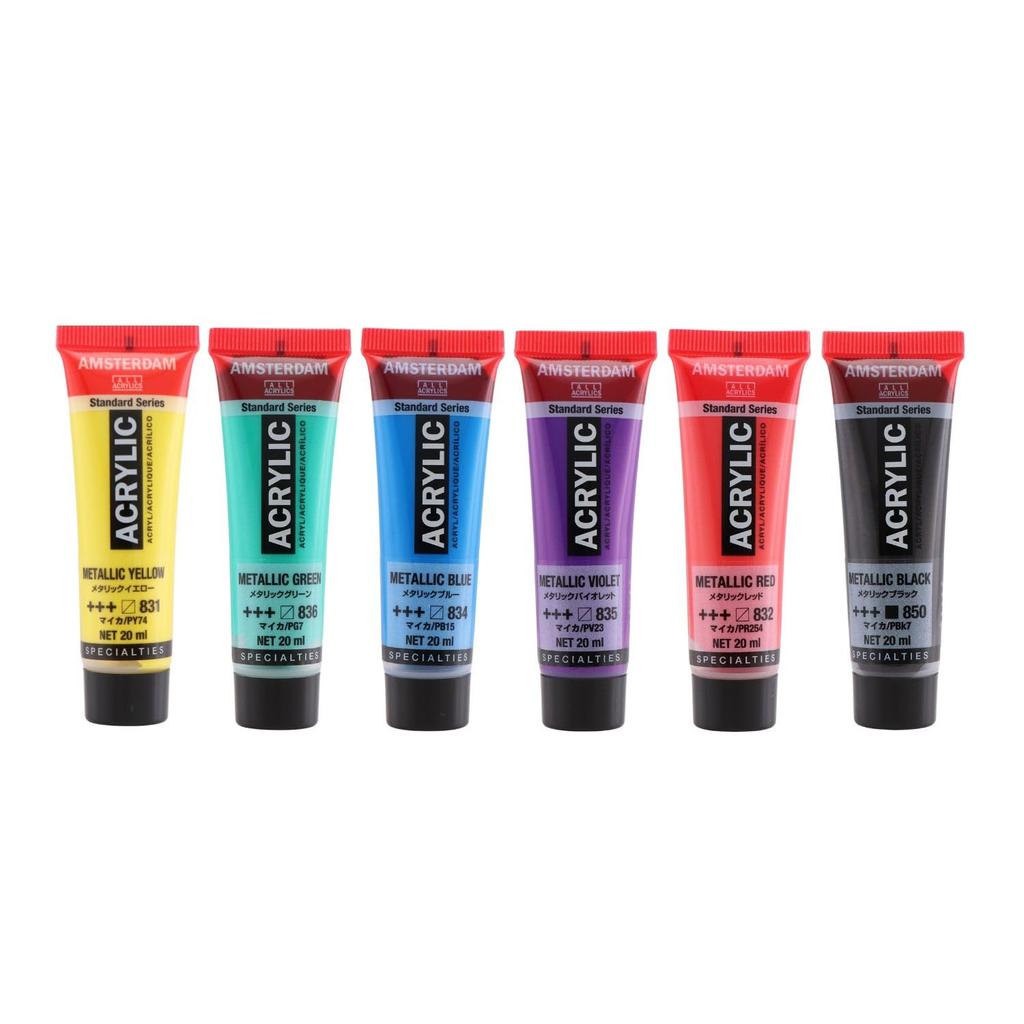 Talence Acrylic Paint Amsterdam Acrylic Color Metallic Color 6 Color Set 20ml 485367 AAC-6MT