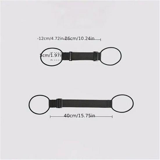Adjustable Elastic Luggage Strap with Double Ring Tie-Down