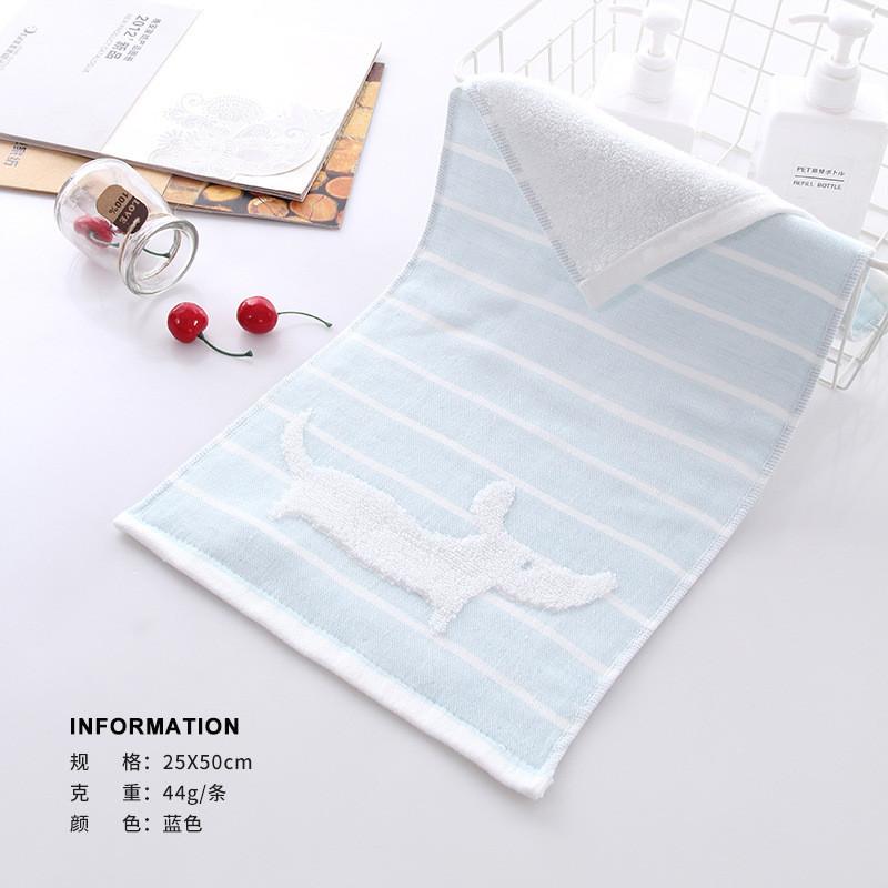 

1Pc 25x50cm Cartoon Animal Gauze Jacquard Cotton Home Bathroom Children Baby Hand Face Towel 25x50cm