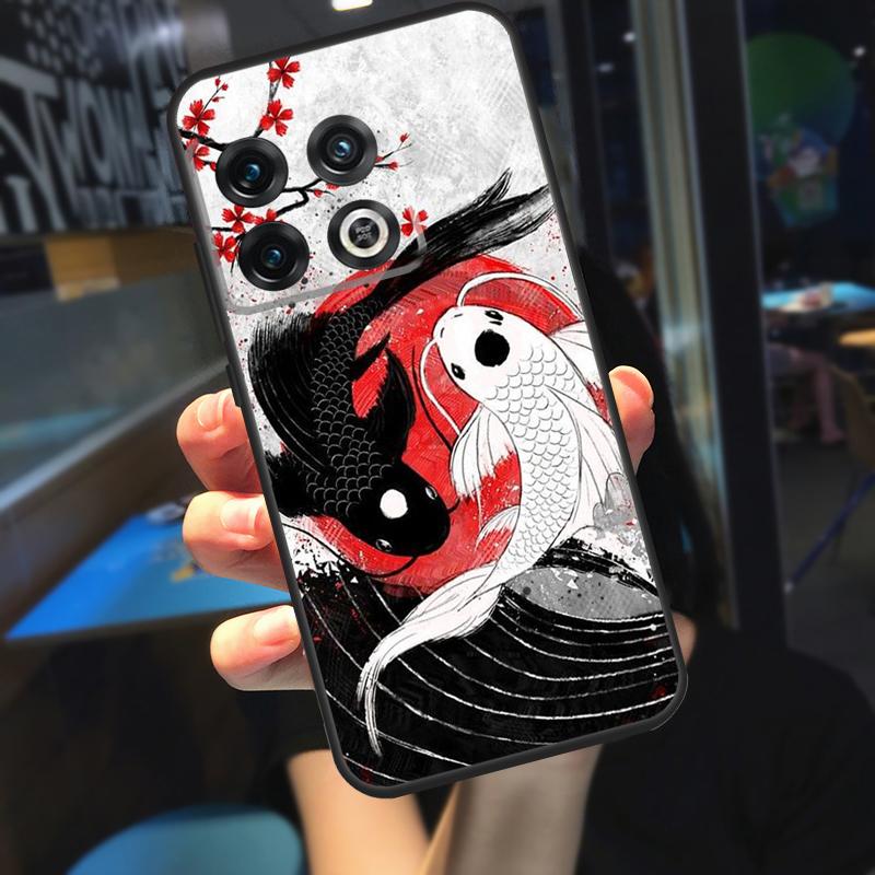 Koi Karpfen Fisch Yin Yang Hülle Für OnePlus 12R 13 R 12 11 9 10 Pro 8T 9RT 10T OnePlus Nord 4 CE 2 3 Lite N20 N30 Hülle