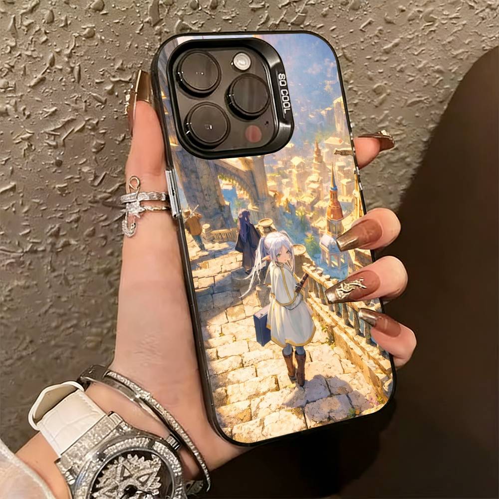 Sousou no Frieren Frieren Back View Phone Case For iPhone 17,16,15,14,13,12,11 Plus,Pro Max,XS,Colorful Silver Black Cover