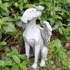 Resin Butterfly Angel Dog Sculpture Home Cute Pet Dog Memorial Statue for Outdoor Yard Spring Decor Garden Art Decoration