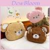 Cuter Bear Plush Pillow With Pp Cotton And Bows Decor For Kids And Teens