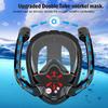 Snorkeling Mask 180°Panoramic View Silicone Dry Top Snorkeling Diving Swimming Goggles with 2 Snorkels Anti-Fog Anti-Leak