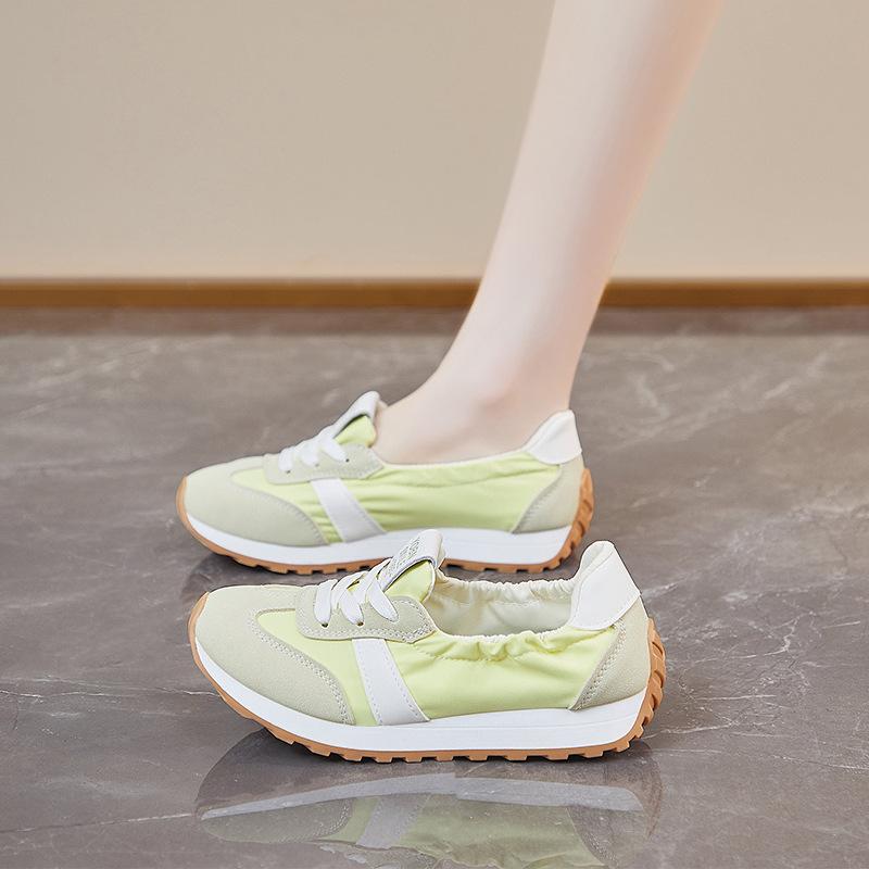 

Women s new summer versatile flat-bottomed sports and leisure shoes trendy soft-soled white shoes 35 жёлтый
